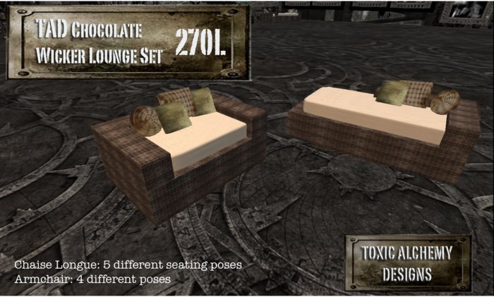 :::TAD::: Chocolate Wicker Lounge Set