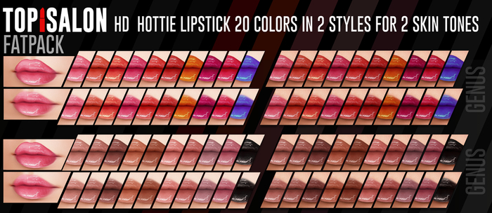 TOP1SALON - HD HOTTIE LIPSTICK (Genus) FATPACK
