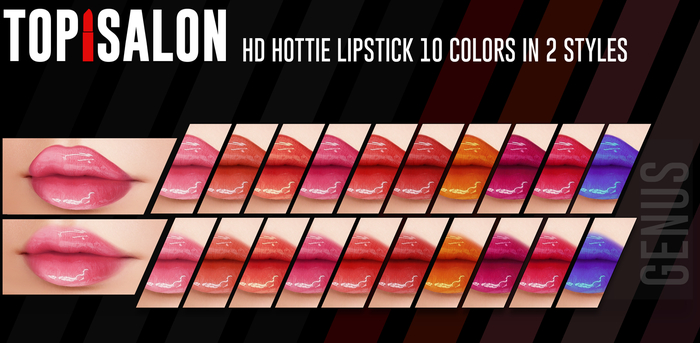 TOP1SALON - HD HOTTIE LIPSTICK (Genus) BRIGHT PALE