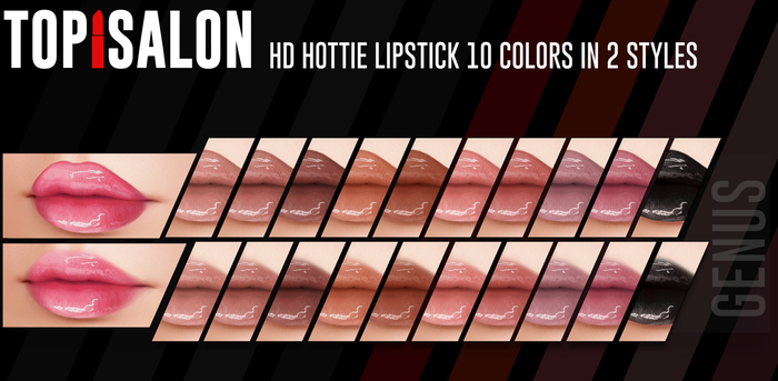 TOP1SALON - HD HOTTIE LIPSTICK (Genus) NUDE PALE