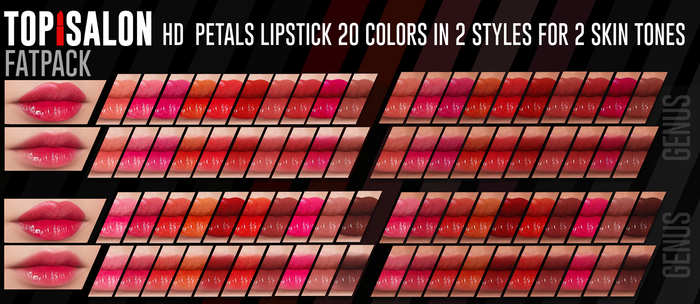 TOP1SALON - HD PETALS LIPSTICK (Genus) FATPACK
