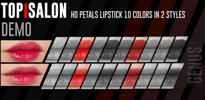 TOP1SALON - HD PETALS LIPSTICK (Genus) DEMO