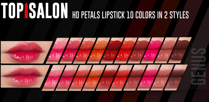 TOP1SALON - HD PETALS LIPSTICK (Genus) P2 PALE