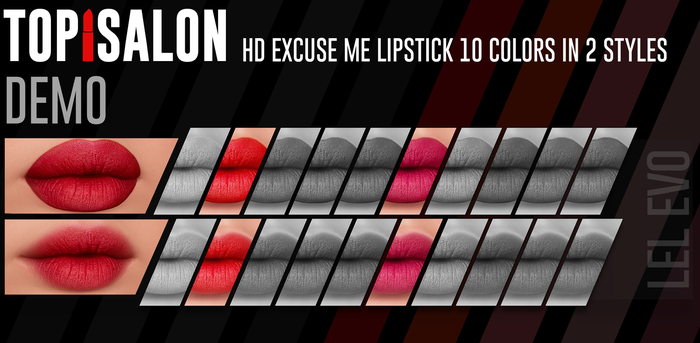 TOP1SALON - HD EXCUSE ME LIPSTICK (Lelutka Evo) DEMO