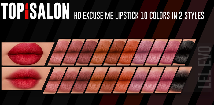 TOP1SALON - HD EXCUSE ME LIPSTICK (Lelutka Evo) NUDE PALE
