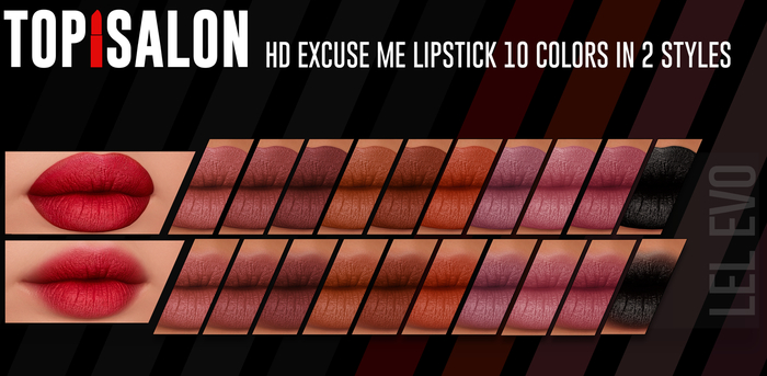 TOP1SALON - HD EXCUSE ME LIPSTICK (Lelutka Evo) NUDE TAN