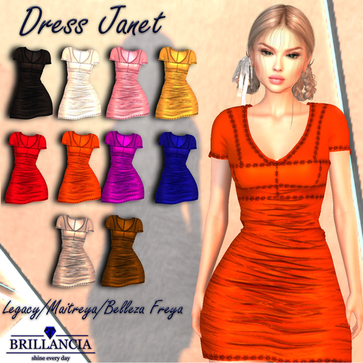 BRILLANCIA- DRESS JANET ORANGE
