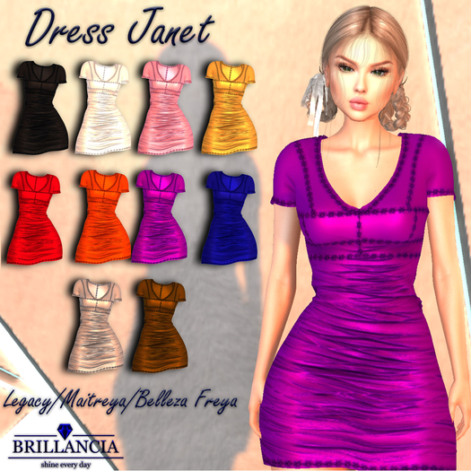 BRILLANCIA- DRESS JANET PURPLE