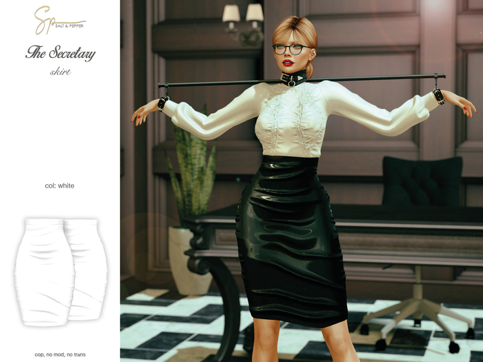 S&P Secretary skirt white - Lara + Petite - Legacy + Perky - Reborn