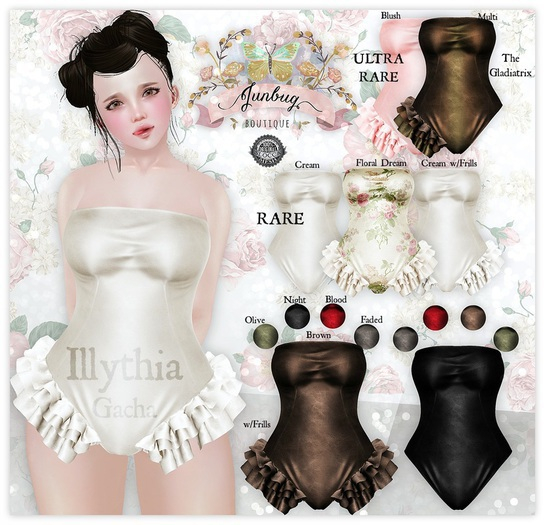 *{Junbug}* Illythia w/Frills [Cream] - M RARE Original Mesh! Gacha! Limited Qty!