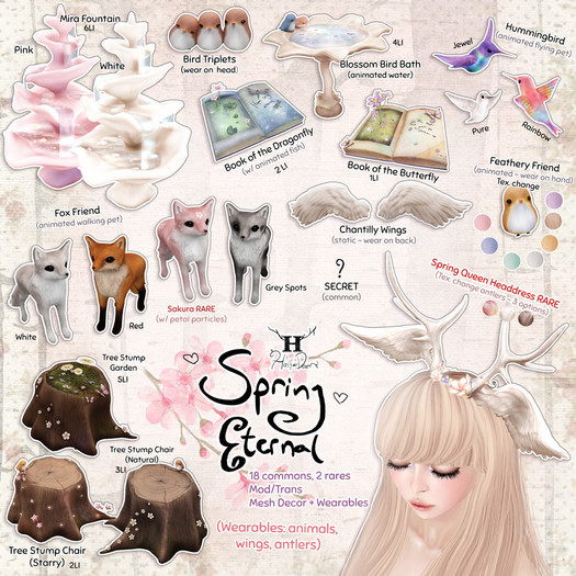 +Half-Deer+ Spring Eternal - Spring Queen Headdress RARE Arcade Gacha March 2015! Limited Qty!