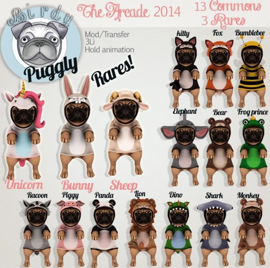 .Birdy. Puggles {Sheep} [BOX] RARE Arcade Gacha March 2014! Limited Qty!