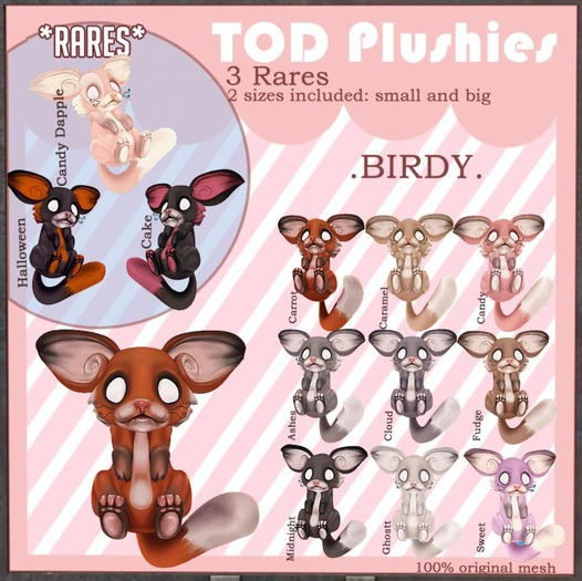 .Birdy. TOD plushie {candy dapple} [BOX] RARE Oh My Gacha Oct Limited Qty!
