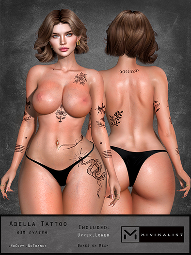 MINIMALIST- Abella Tattoo - BOM system(add/touch)
