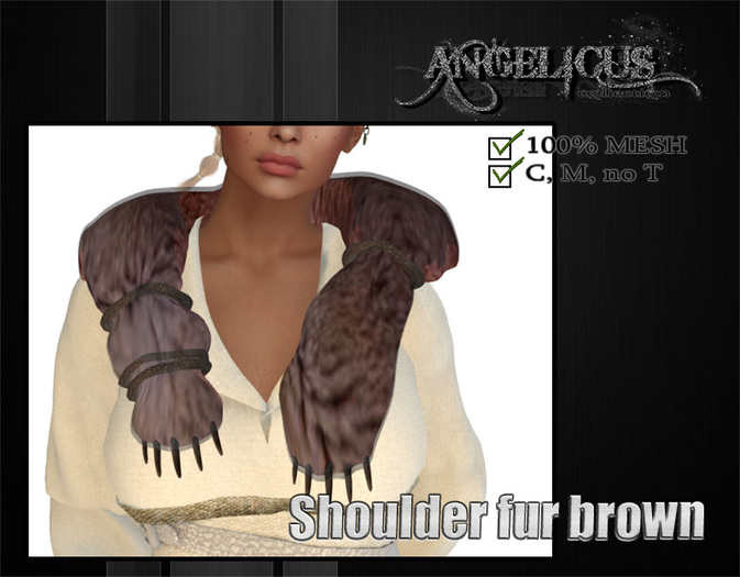 :: ANGELICUS:: Shoulder fur Brown