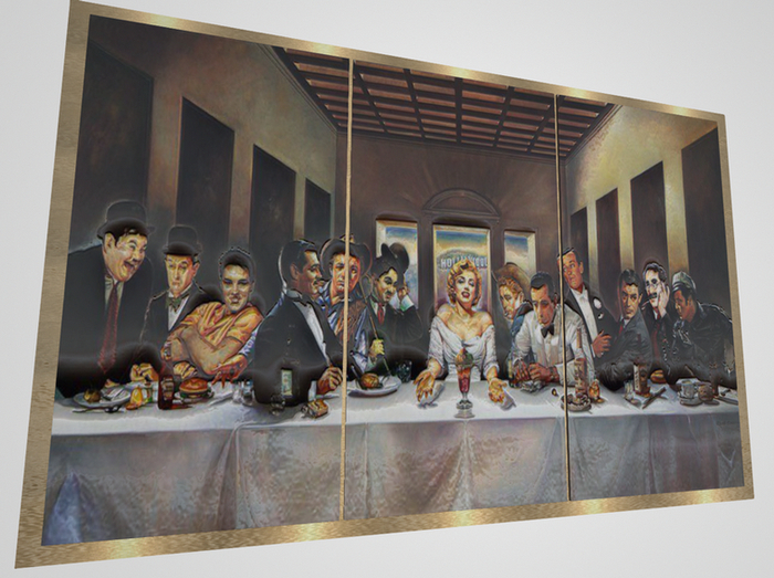 Canvas The last dinner of Marilyn 3D materials enabled
