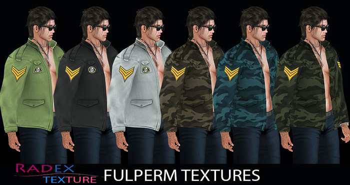 RADEX FULPERM TEXTURES MI964192 Men's Open Front Long Sleeves Khaki Jacket