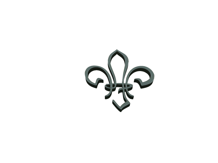 Fleur De Lis - 3D Mesh Sign [BOXED]
