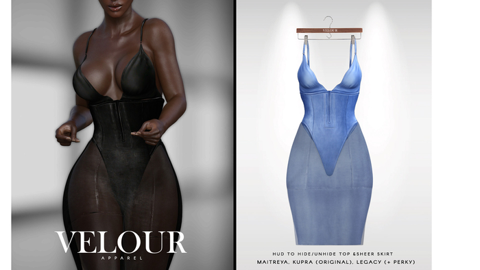 VELOUR APPAREL: Kim Dress (Blue)