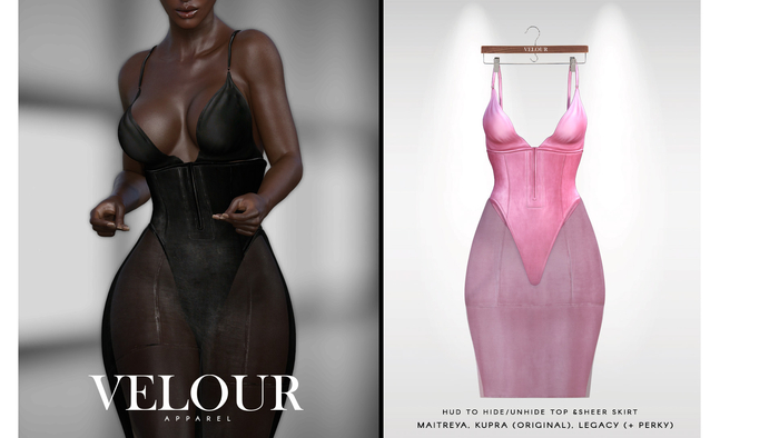 VELOUR APPAREL: Kim Dress (Rosa)