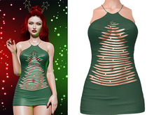 Aspen Ripped Dress [Emerald Green] - Maitreya (+Petite) • Legacy