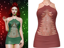 Aspen Ripped Dress [Sangria] - Maitreya (+Petite) • Legacy