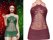 Aspen Ripped Dress [Cherry Red Wine] - Maitreya (+Petite) • Legacy