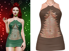 Aspen Ripped Dress [Brown] - Maitreya (+Petite) • Legacy