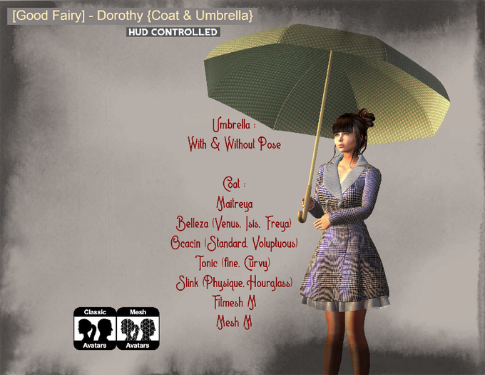 [Good Fairy] - Dorothy {Coat & Umbrella} *FATPACK*