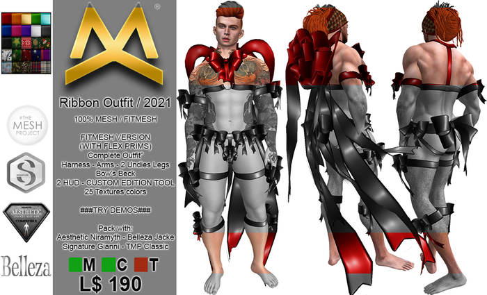 <MK> Ribbon Outfit - FATPACK - DEMOS - Signature - Belleza - Aesthetic - Enzo - Gianni - Jake