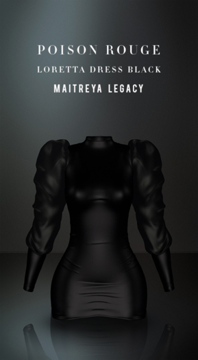 POISON ROUGE Loretta Dress Black