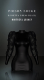 POISON ROUGE Loretta Dress Black