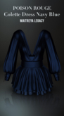 POISON ROUGE Colette Dress Navy Blue
