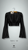 -Pixicat- Tropic Top (SequinPinStripeBlack)
