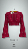 -Pixicat- Tropic Top (SequinPinStripeRed)