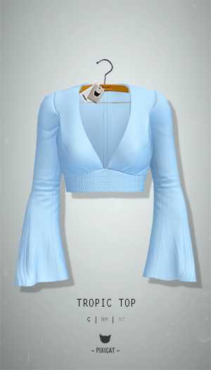 -Pixicat- Tropic Top (LightBlue)