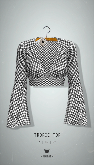 -Pixicat- Tropic Top (HoundTooth)