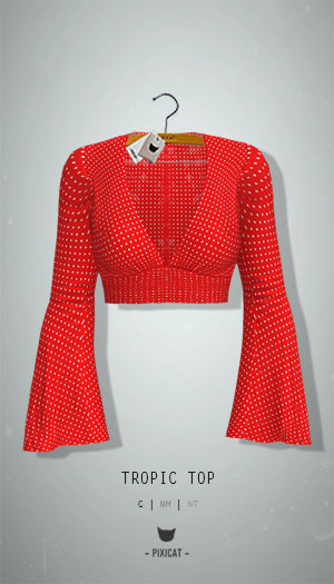 -Pixicat- Tropic Top (DotsRed)