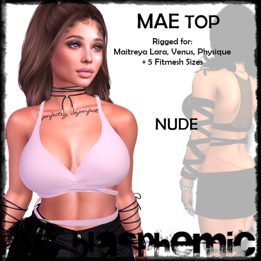 BLASPHEMIC - MAE TOP - NUDE (boxed)