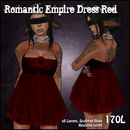 [Sassy Kitty Designs] Romantic Empire Dress Red