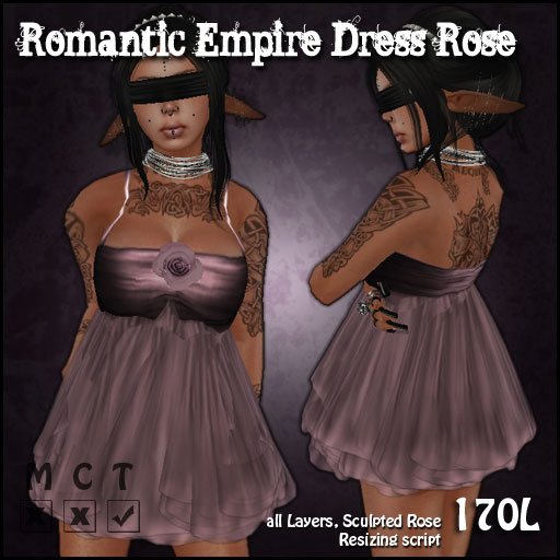 [Sassy Kitty Designs] Romantic Empire Dress Rose