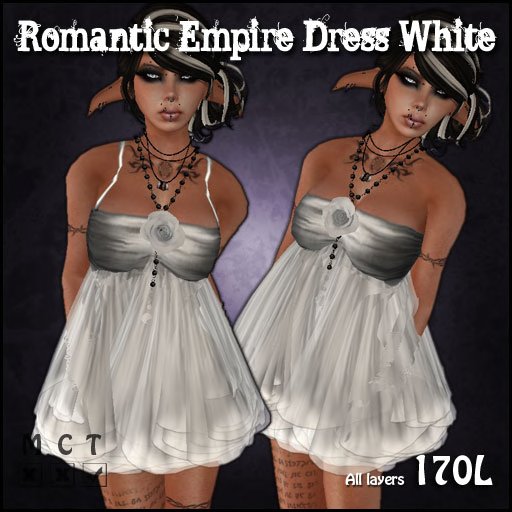[Sassy Kitty Designs] Romantic Empire Dress White