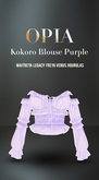 OPIA Kokoro Blouse Purple