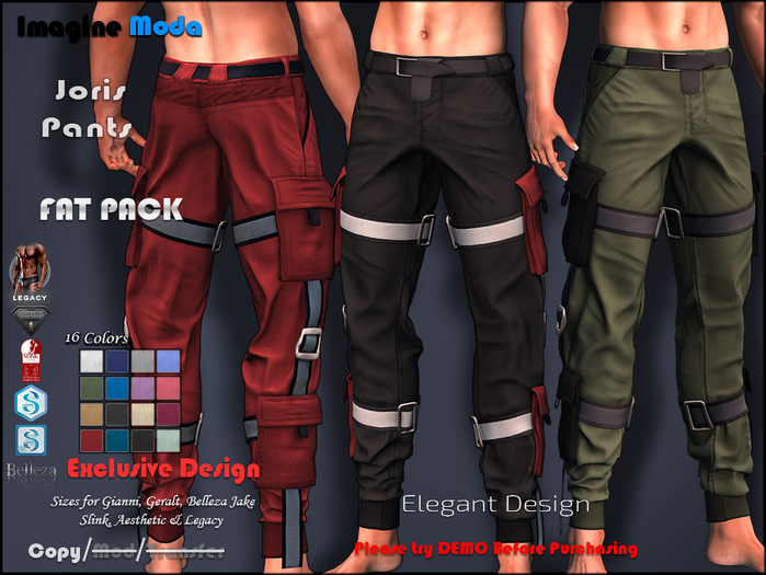 Joris Pants {FATPACK} Aesthetic, Gianni, Geralt, Slink, Jake, Legacy -Imagine Moda-
