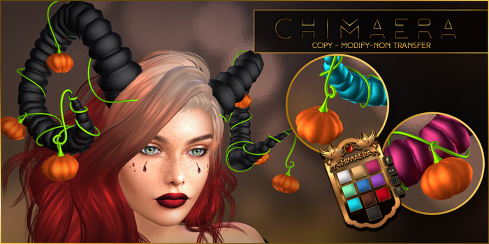 CHIMAERA - 'Pumpkin '  Horns  *Add Me*
