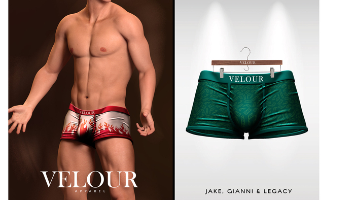 VELOUR APPAREL: "Keanu" Boxer (Money)