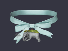 Tentacio PsychoByts | Ribbon necklace | Blue