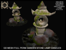 GD MESH FULL PERM GARDEN STONE LAMP CANDLES