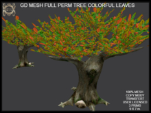GD MESH FULL PERM TREE COLORFUL LEAVES