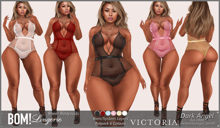 Dark Angel : Victoria Sheer Bodysuits BOM - Fatpack